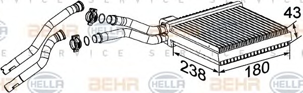 HELLA Fűtőradiátor 8FH351315-641