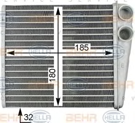 HELLA Fűtőradiátor 8FH351315-781