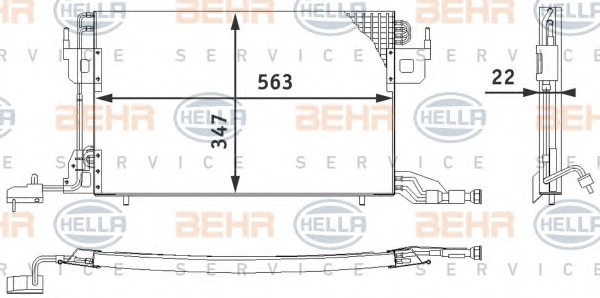 HELLA Klímahűtő 8FC351317-011