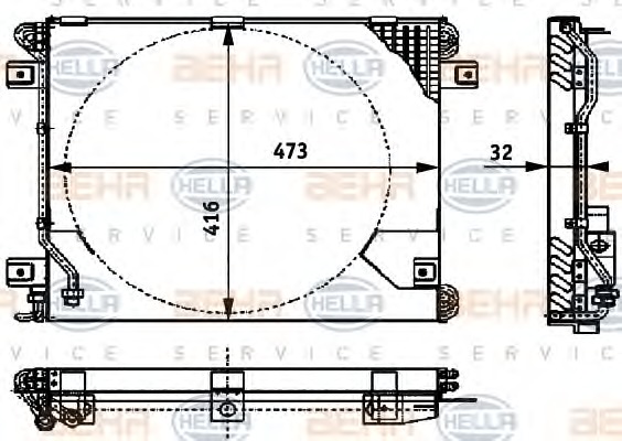 HELLA Klímahűtő 8FC351317-051