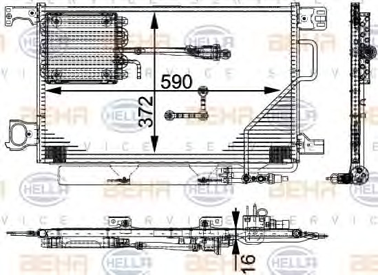 HELLA Klímahűtő 8FC351317-491