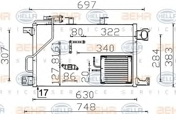 HELLA Klímahűtő 8FC351317-494