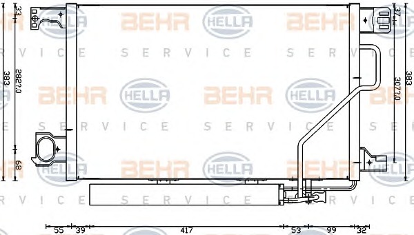 HELLA Klímahűtő 8FC351317-504