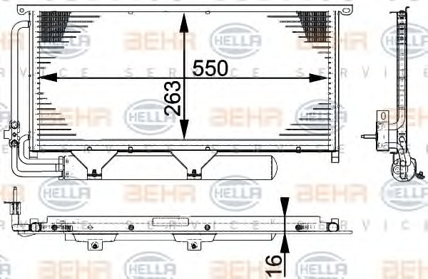 HELLA Klímahűtő 8FC351317-511