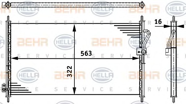 HELLA Klímahűtő 8FC351317-701