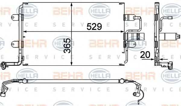 HELLA Klímahűtő 8FC351318-581