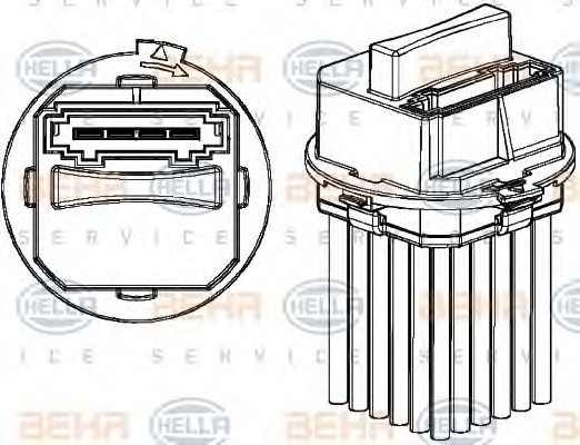 HELLA Ellenállás, szellőzés 5HL351321-321