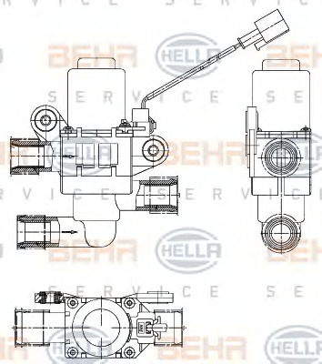 HELLA Kapcsolószelep, hűtőrendszer 9XL351328-361