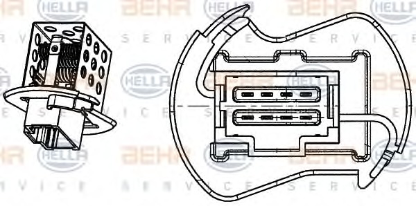 HELLA Szellőzőventilátor ellenálás 9ML351332-251