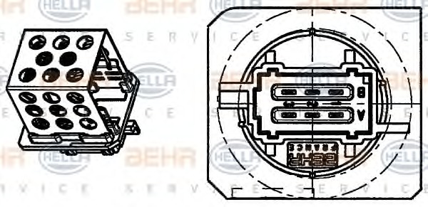 HELLA Vezérlő, fűtés/szellőzés 9ML351332-271