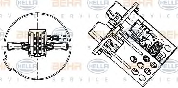 HELLA Vezérlő, fűtés/szellőzés 9ML351332-281