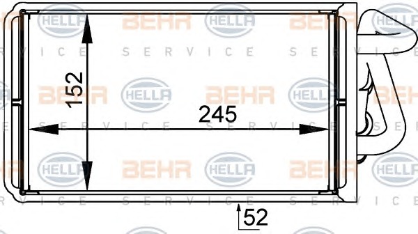 HELLA Fűtőradiátor 8FH351333-001