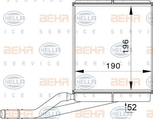 HELLA Fűtőradiátor 8FH351333-011