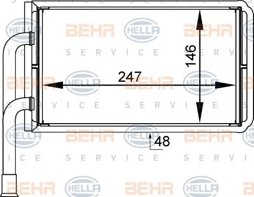 HELLA Fűtőradiátor 8FH351333-031