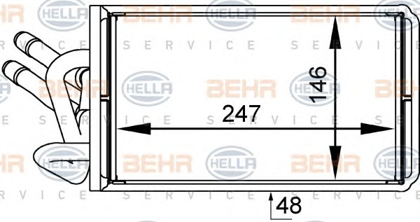 HELLA Fűtőradiátor 8FH351333-041