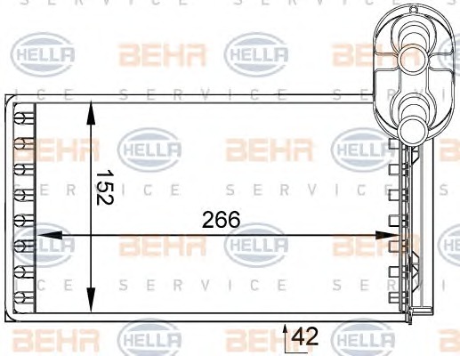 HELLA Fűtőradiátor 8FH351333-051