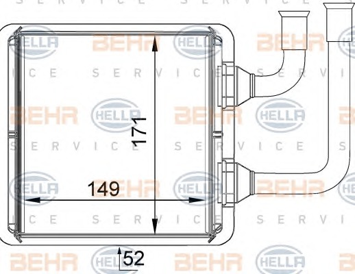 HELLA Fűtőradiátor 8FH351333-061