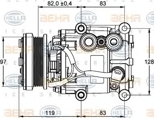 HELLA Klímakompresszor 8FK351334-001