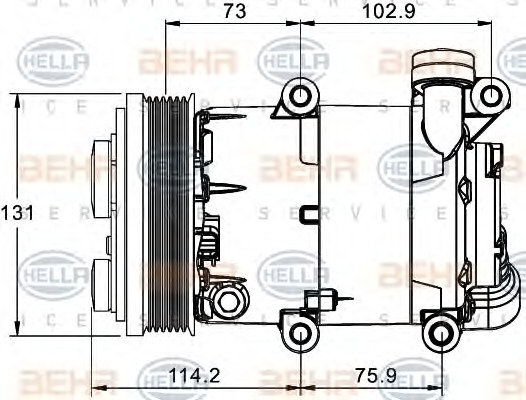 HELLA Klímakompresszor 8FK351334-031