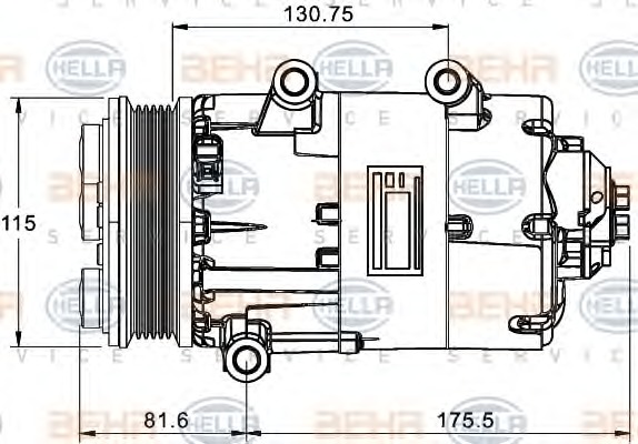 HELLA Klímakompresszor 8FK351334-051