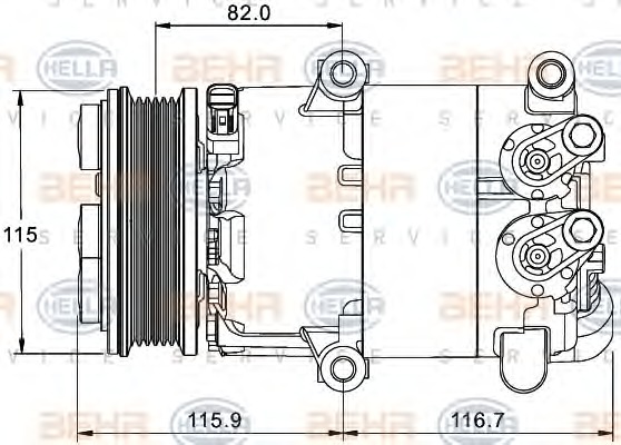 HELLA Klímakompresszor 8FK351334-061