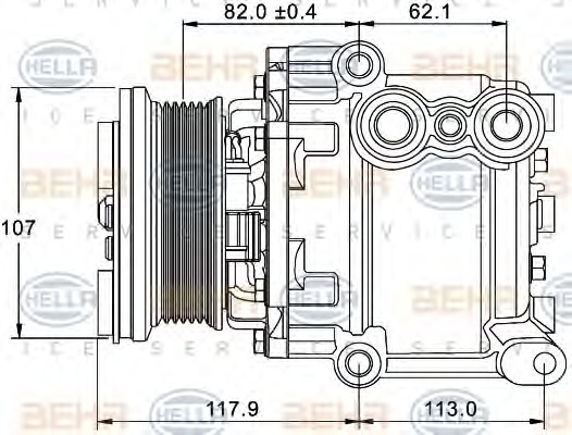 HELLA Klímakompresszor 8FK351334-081