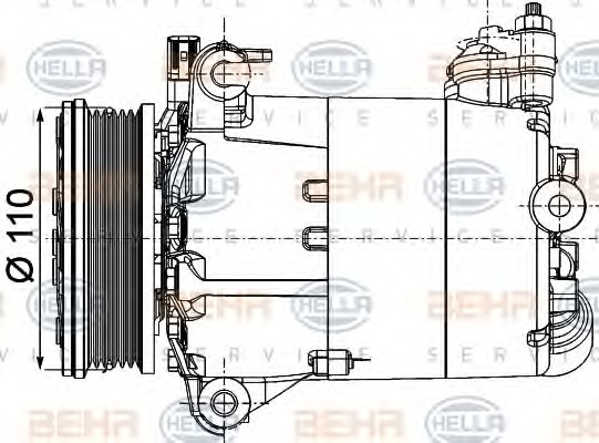 HELLA Klímakompresszor 8FK351334-351