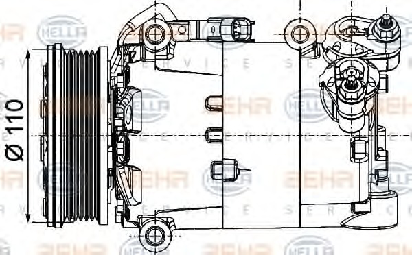 HELLA Klímakompresszor 8FK351334-361