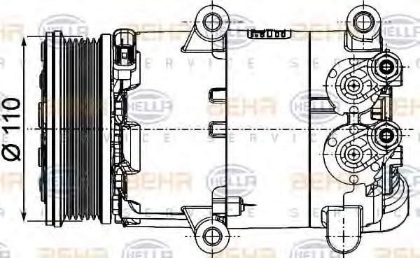 HELLA Klímakompresszor 8FK351334-371