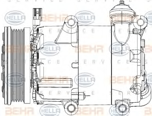 HELLA Klímakompresszor 8FK351334-451