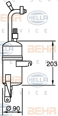 HELLA Klímaszárító patron 8FT351335-131