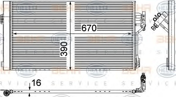 HELLA Klímahűtő 8FC351343-001