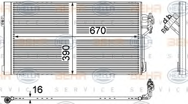 HELLA Klímahűtő 8FC351343-011