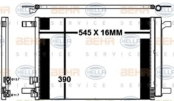 HELLA Klímahűtő 8FC351343-111