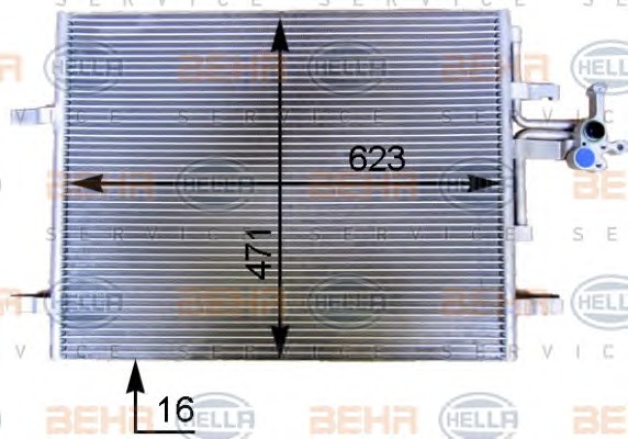 HELLA Klímahűtő 8FC351343-141