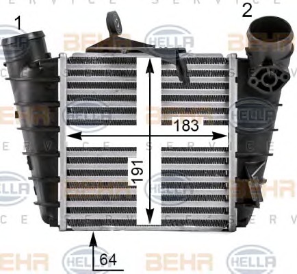 HELLA Töltőlevegő hűtő 8ML376700-101