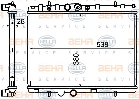 HELLA Vízhűtő 8MK376700-234