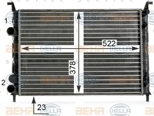 HELLA Vízhűtő 8MK376700-251