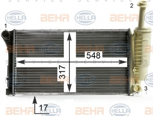 HELLA Vízhűtő 8MK376700-284