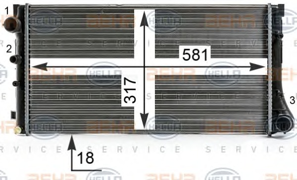 HELLA Vízhűtő 8MK376700-291