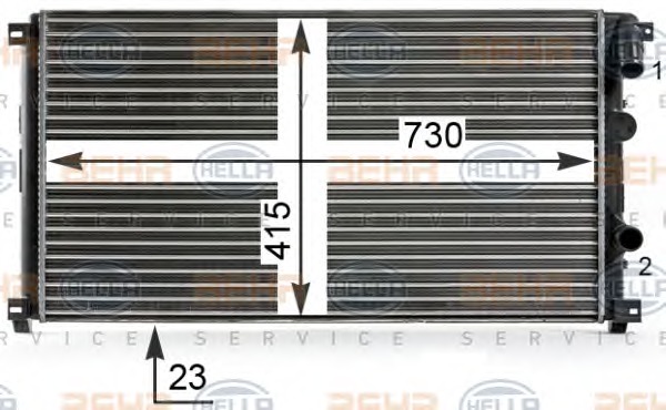 HELLA Vízhűtő 8MK376700-314