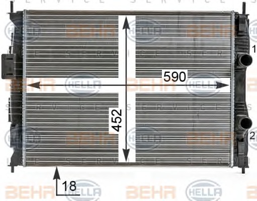 HELLA Vízhűtő 8MK376700-331