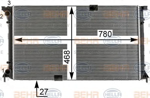 HELLA Vízhűtő 8MK376700-361