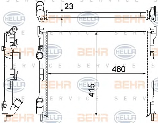 HELLA Vízhűtő 8MK376700-381