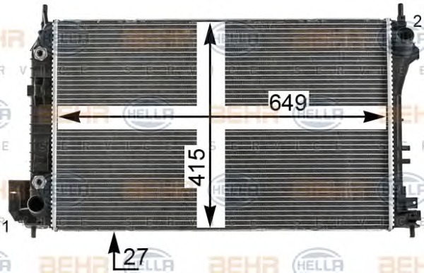 HELLA Vízhűtő 8MK376700-441