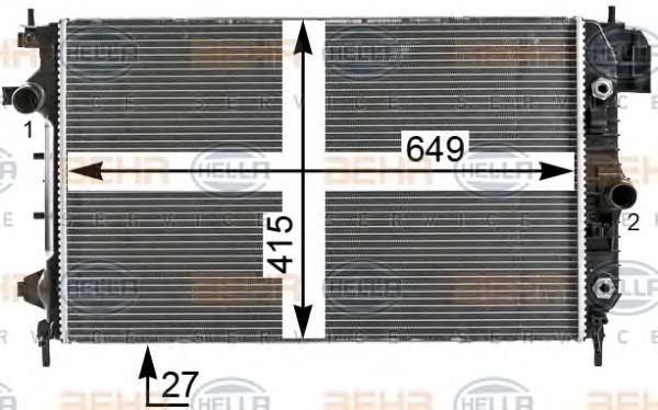 HELLA Vízhűtő 8MK376700-451