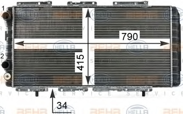 HELLA Vízhűtő 8MK376700-551