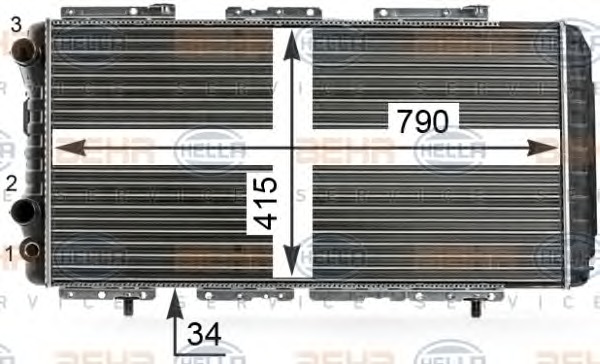 HELLA Vízhűtő 8MK376700-564