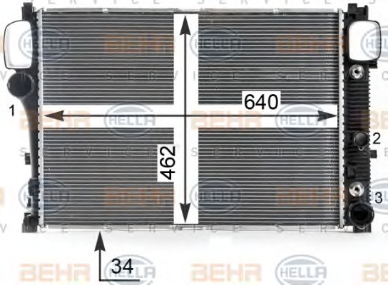 HELLA Vízhűtő 8MK376700-614