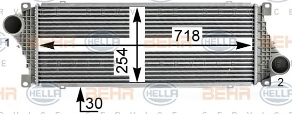 HELLA Töltőlevegő hűtő 8ML376700-624